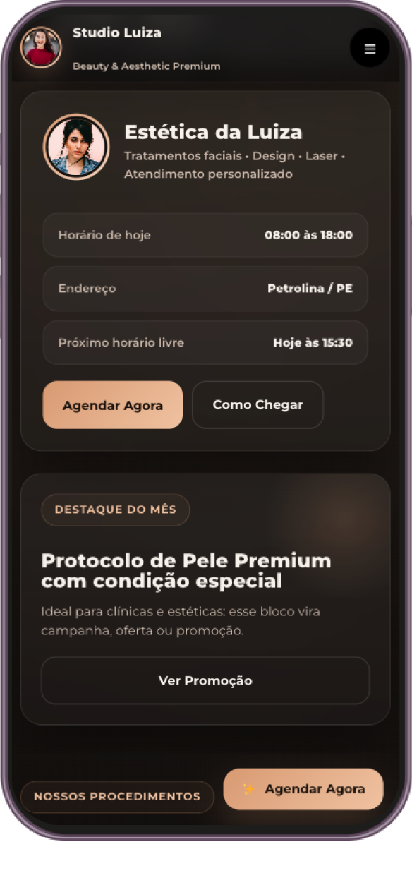 App de Agendamento On-line Layout